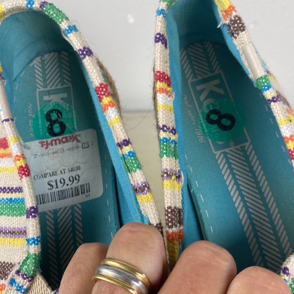 Keds women's multi color fabric flats Size 8 💚💛💙🧡 - Picture 3 of 7